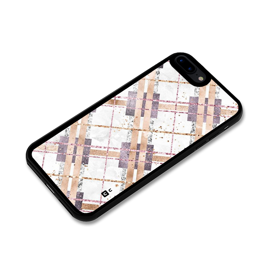 Check Trouble Glass Back Case for iPhone 7 Plus