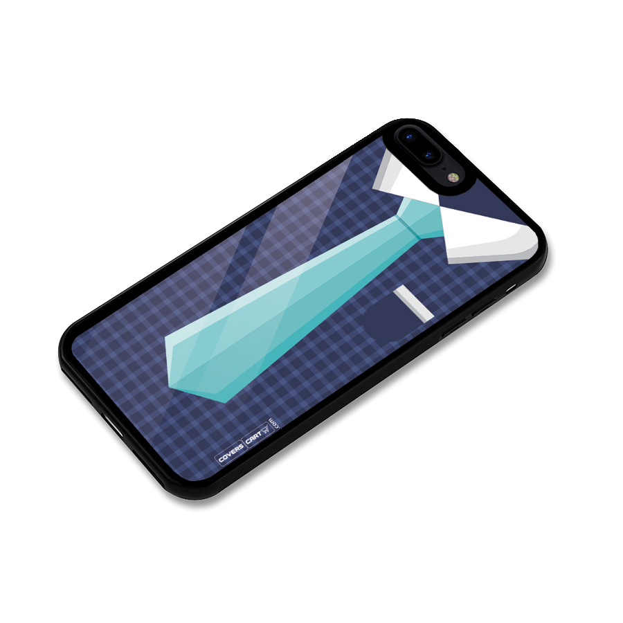 Checked Shirt Tie Glass Back Case for iPhone 7 Plus
