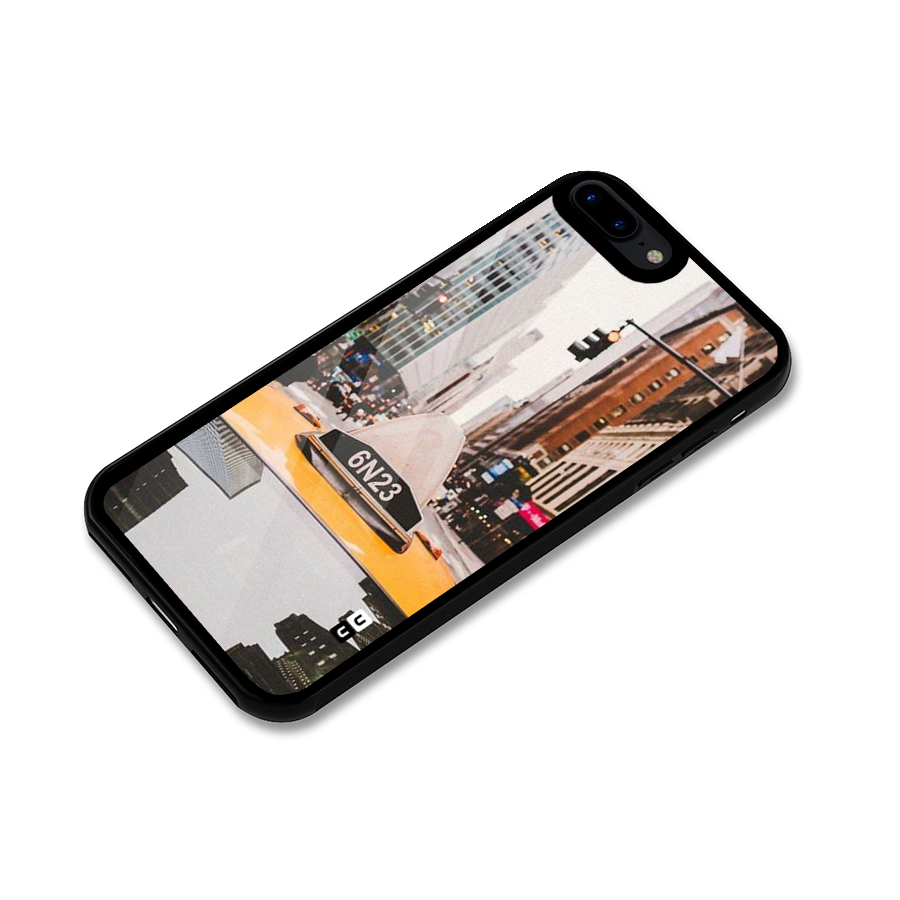 City Taxi Glass Back Case for iPhone 7 Plus