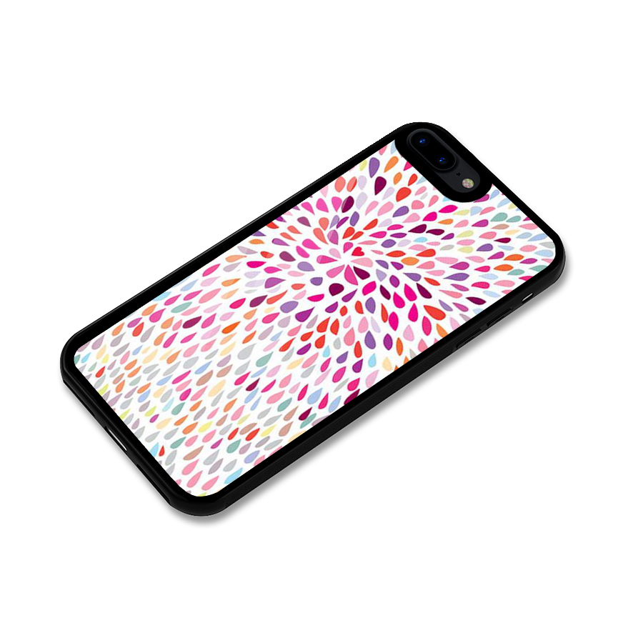 Colorful Decorative Pattern Glass Back Case for iPhone 7 Plus