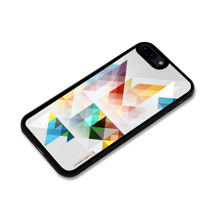 Colorful Geometric Art Glass Back Case for iPhone 7 Plus