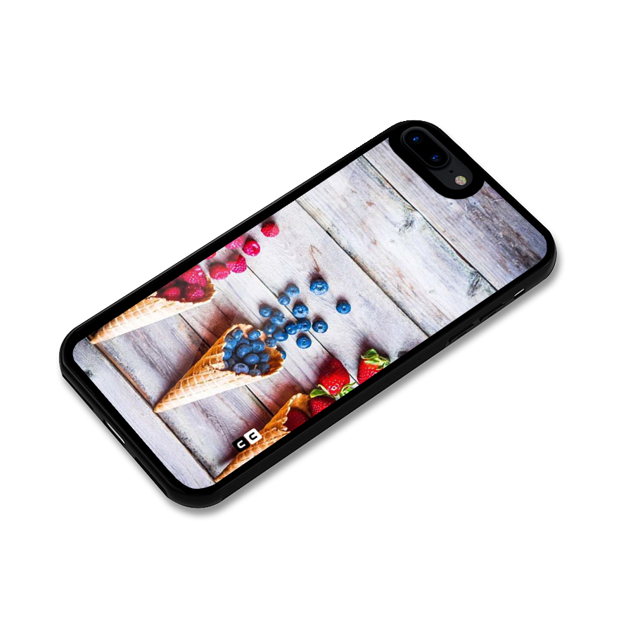 Cone Fruits Design Glass Back Case for iPhone 7 Plus
