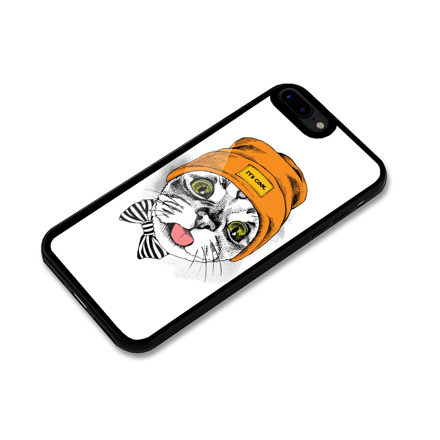 Cool cat Glass Back Case for iPhone 7 Plus