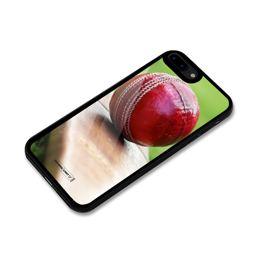 Cricket Bat Ball Glass Back Case for iPhone 7 Plus