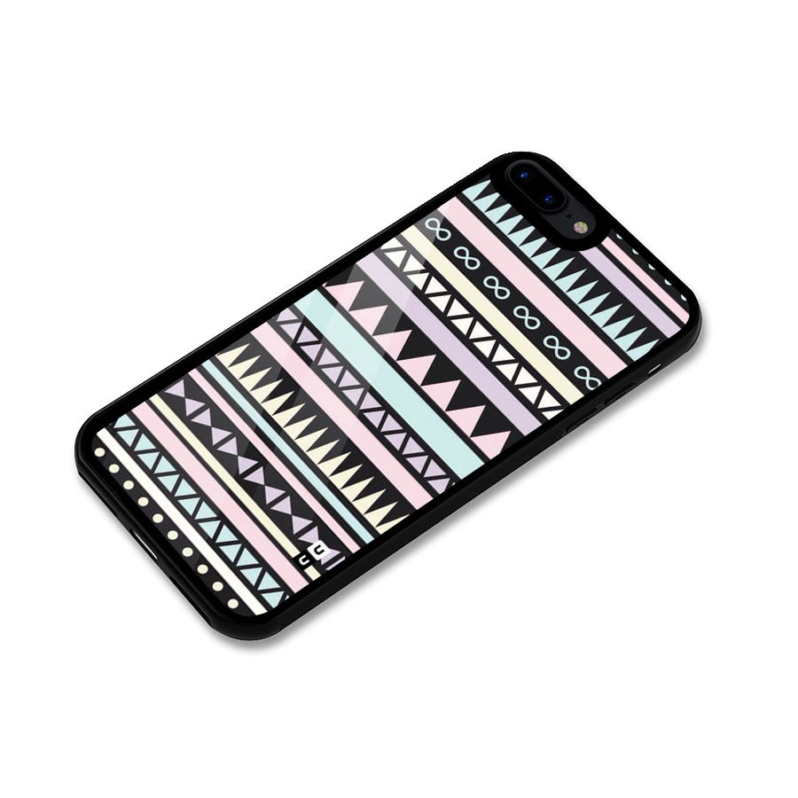 Cute Chev Pattern Glass Back Case for iPhone 7 Plus