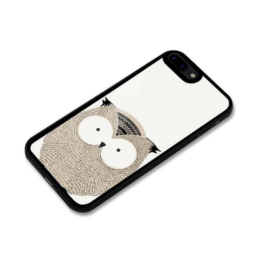 Cute Owl Glass Back Case for iPhone 7 Plus
