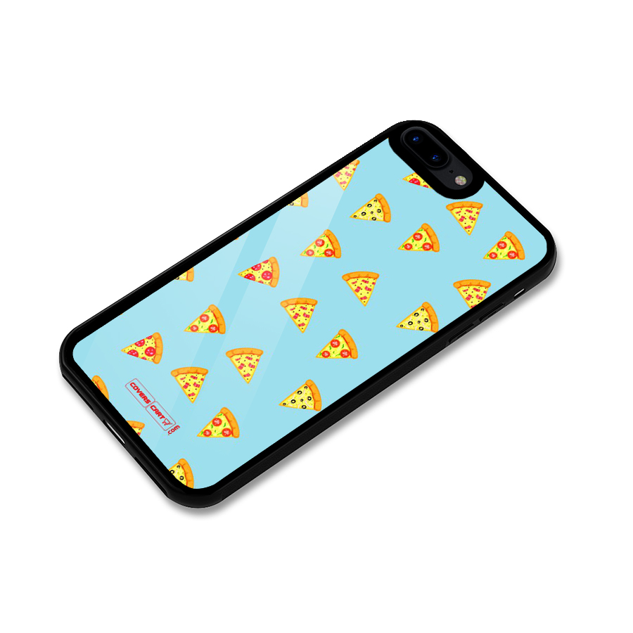 Cute Slices of Pizza Glass Back Case for iPhone 7 Plus