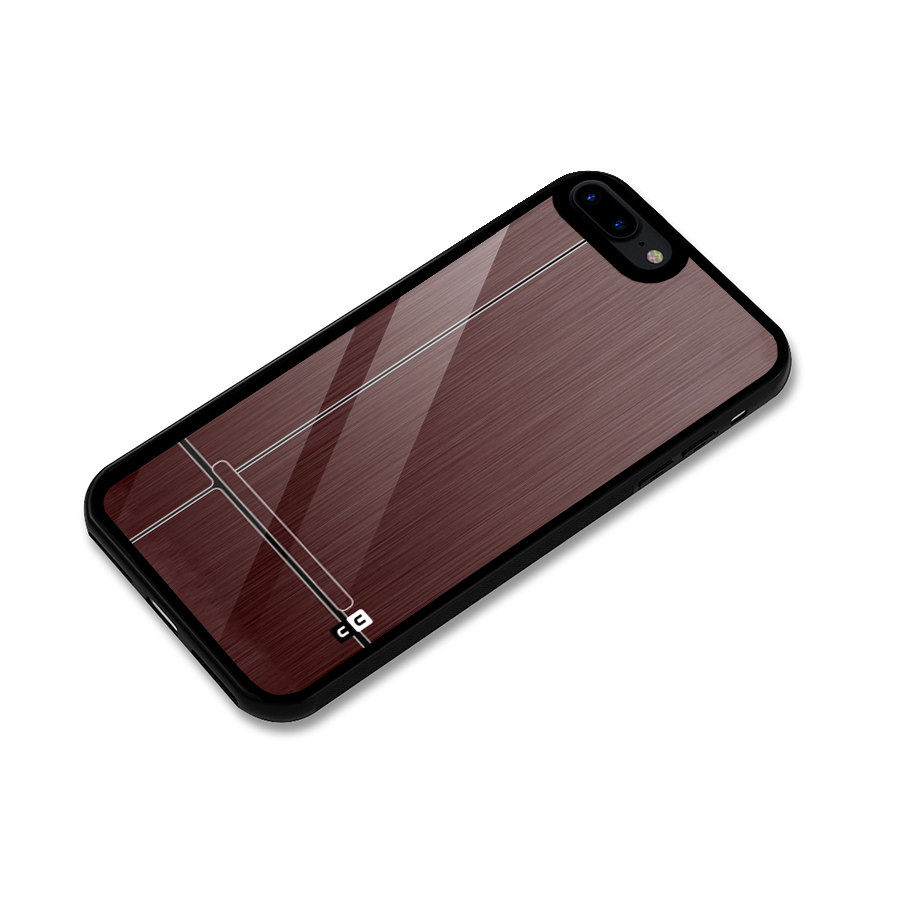 Dark Maroon Classic Design Glass Back Case for iPhone 7 Plus