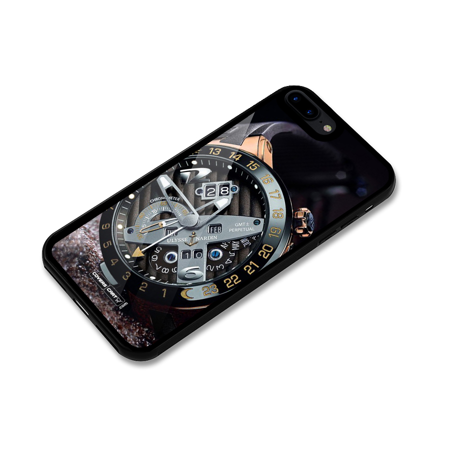 Designer Stylish Watch Glass Back Case for iPhone 7 Plus