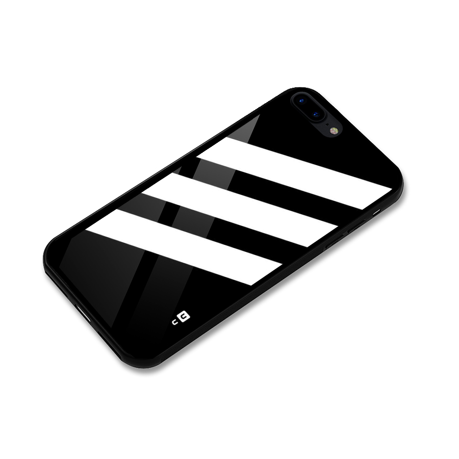 Diagonal Classic Stripes Glass Back Case for iPhone 7 Plus