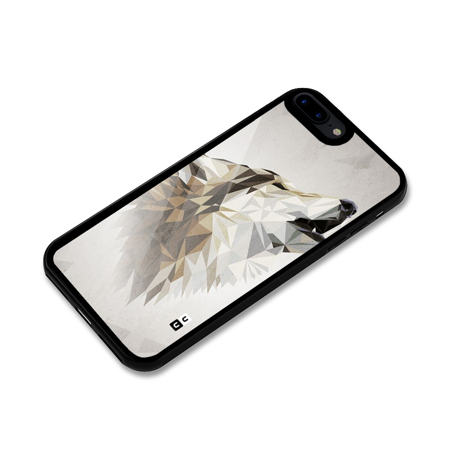 Diamond Wolf Glass Back Case for iPhone 7 Plus