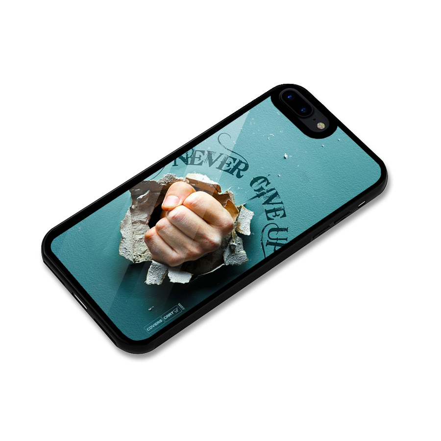 Do Not Give Up Glass Back Case for iPhone 7 Plus