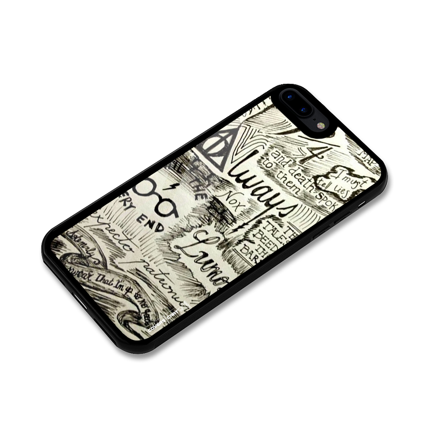 Doodle Art Glass Back Case for iPhone 7 Plus