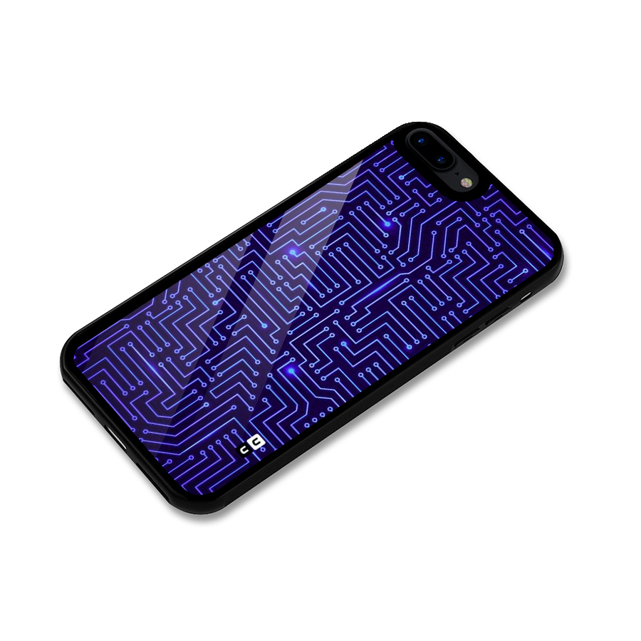 Dotting Lines Glass Back Case for iPhone 7 Plus