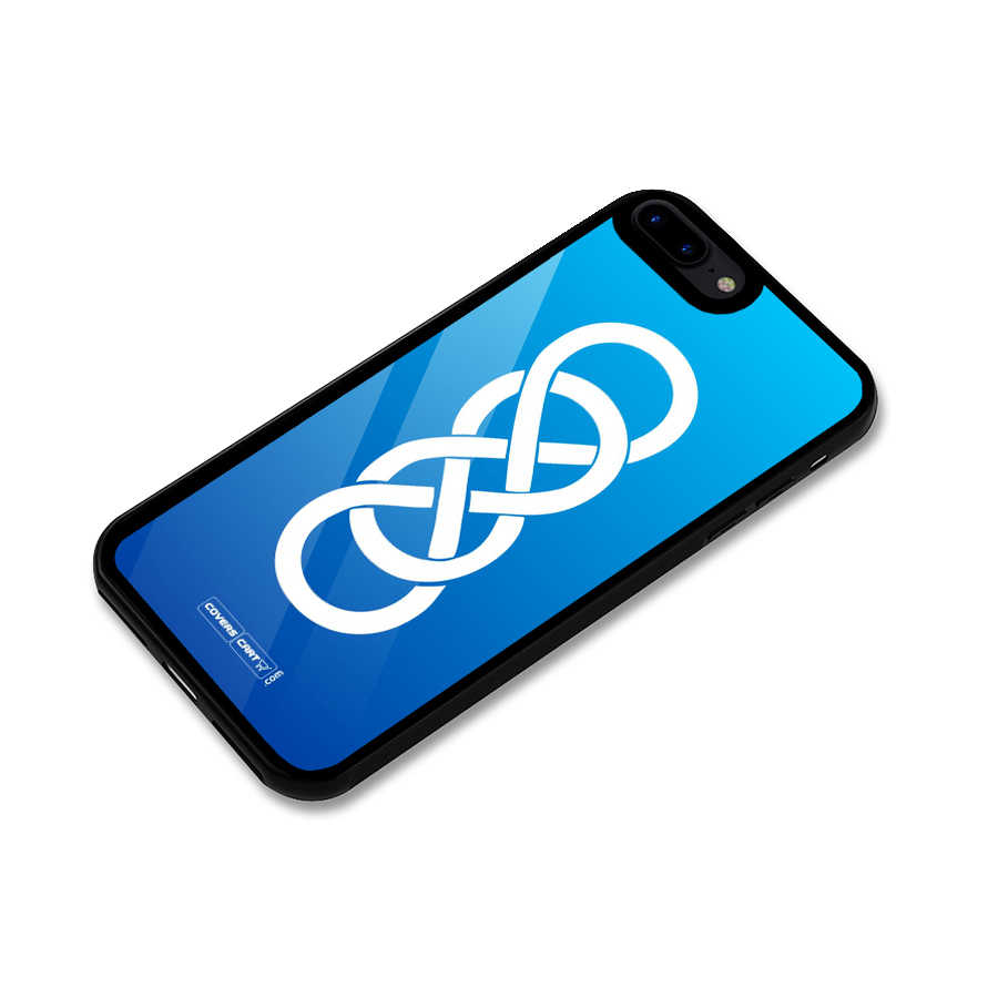 Double Infinity Blue Glass Back Case for iPhone 7 Plus