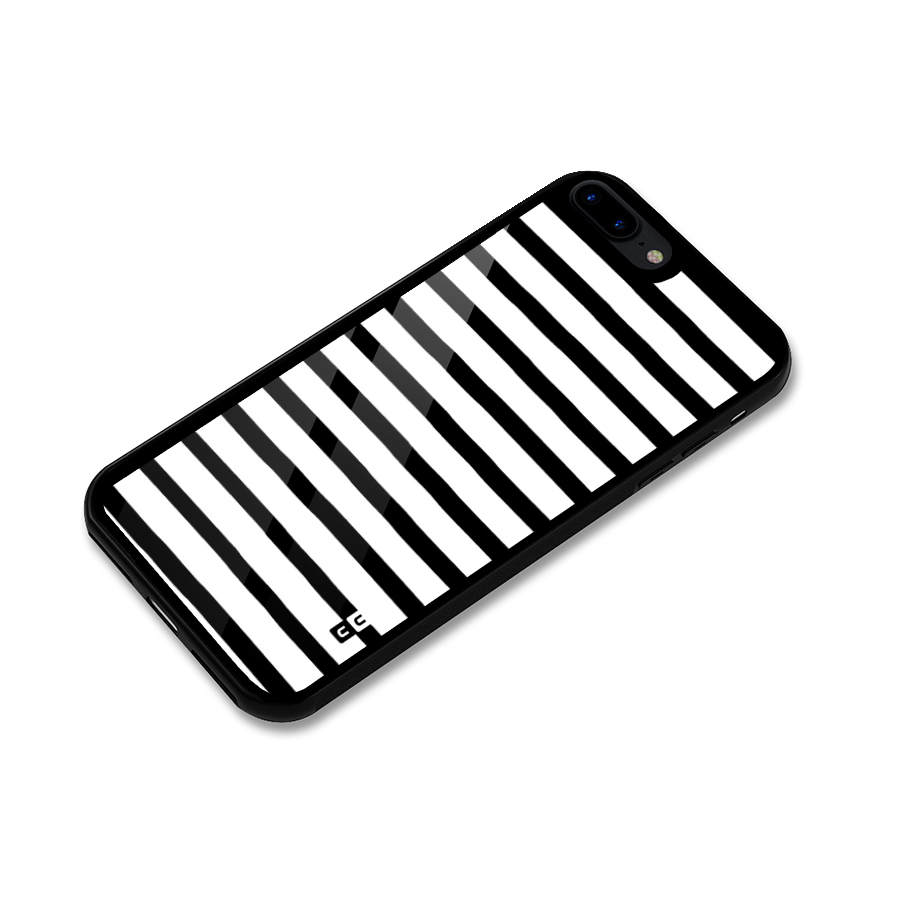 Elegant Basic Stripes Glass Back Case for iPhone 7 Plus