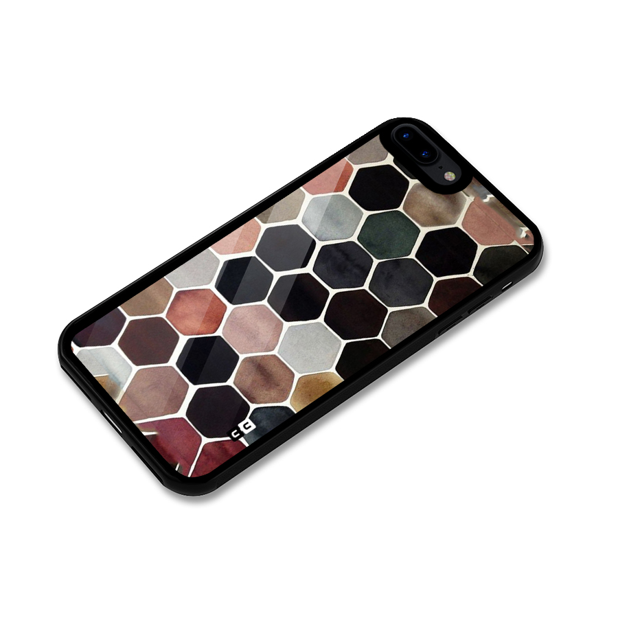Elite Pastel Hexagons Glass Back Case for iPhone 7 Plus