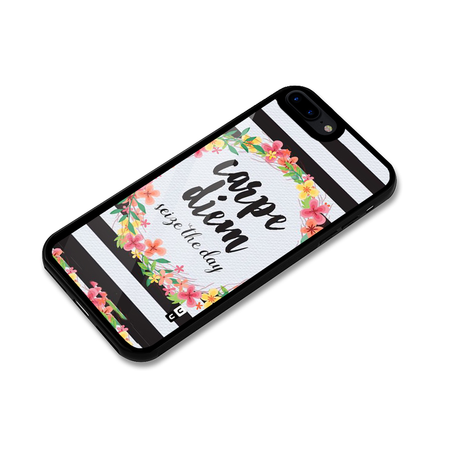 Floral Seize The Day Glass Back Case for iPhone 7 Plus