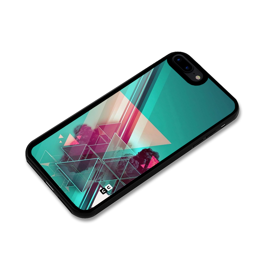 Floroscent Abstract Glass Back Case for iPhone 7 Plus