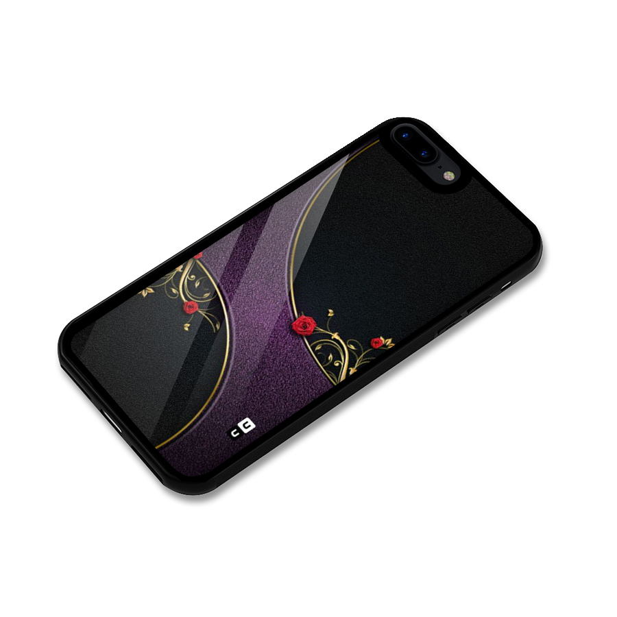 Flower Curves Glass Back Case for iPhone 7 Plus