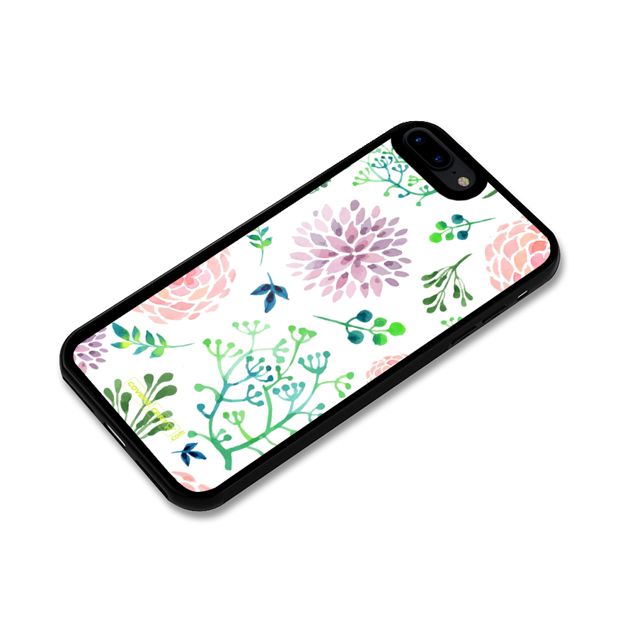 Fresh Floral Glass Back Case for iPhone 7 Plus