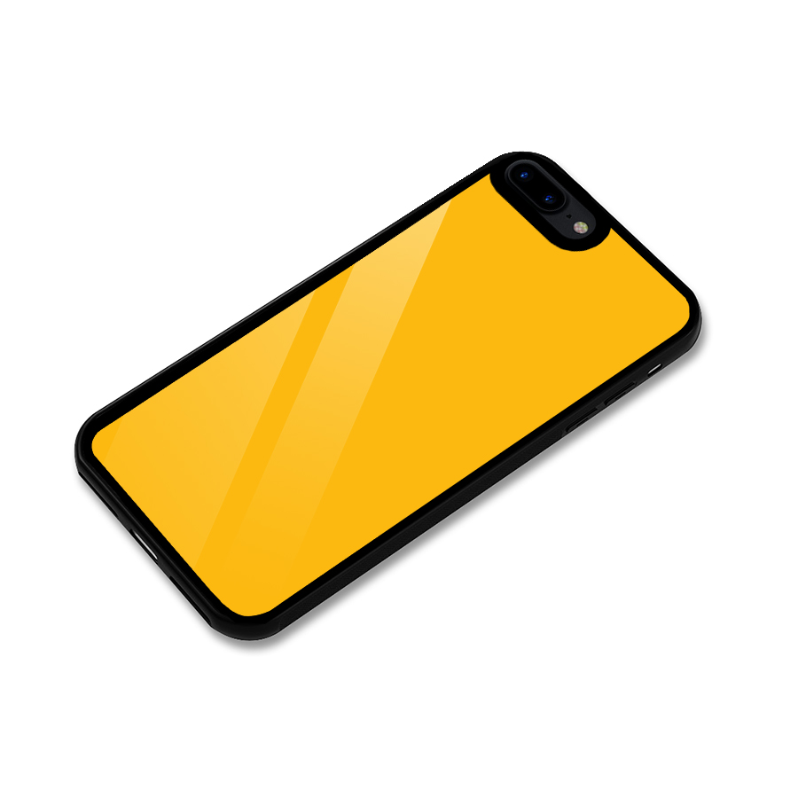 Gold Yellow Glass Back Case for iPhone 7 Plus