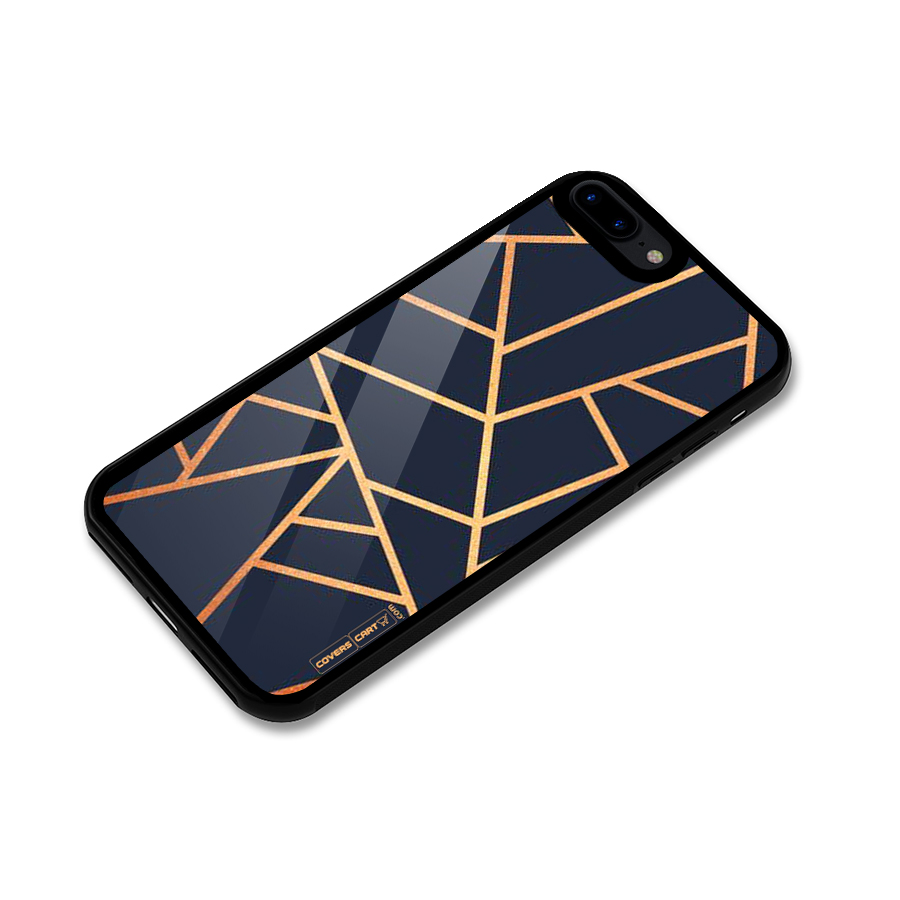 Golden Pattern Glass Back Case for iPhone 7 Plus