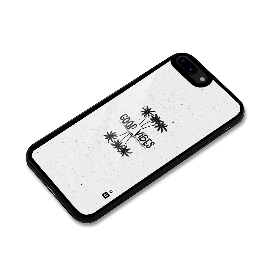 Good Vibes Rugged Glass Back Case for iPhone 7 Plus