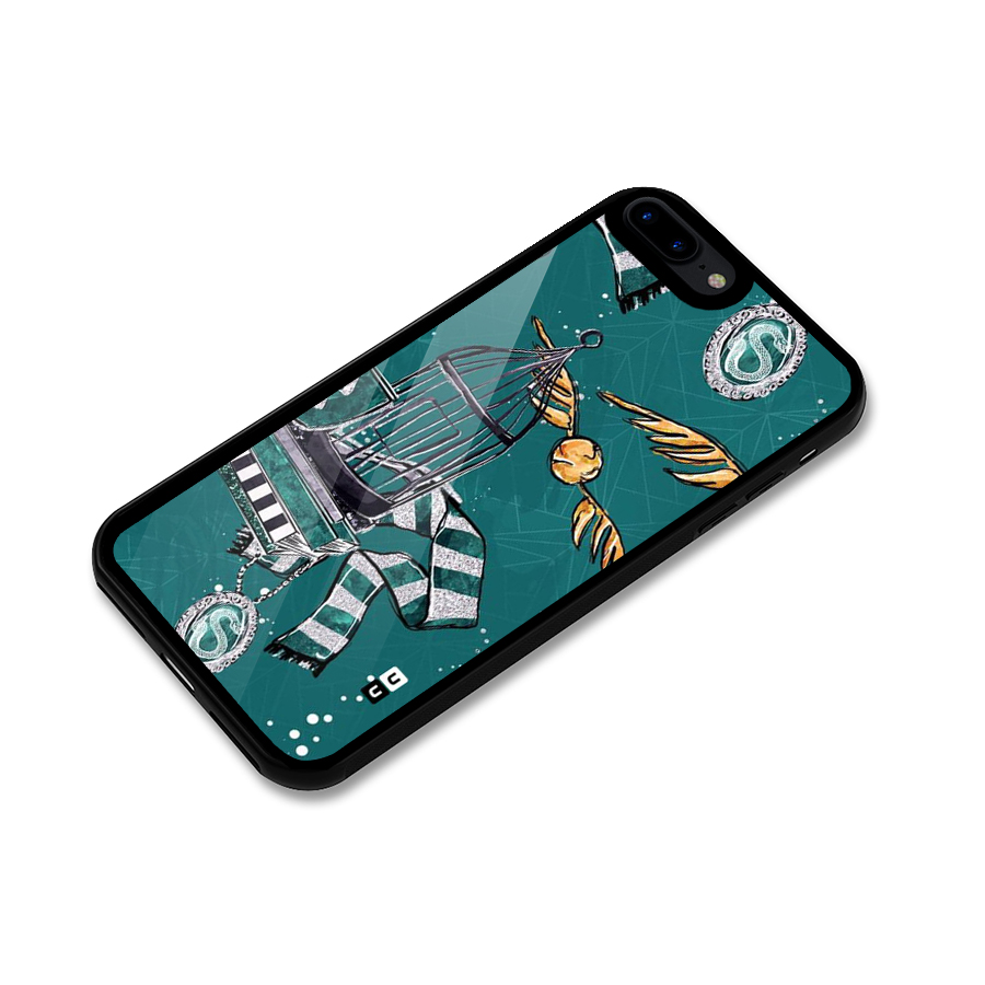 Green Scarf Glass Back Case for iPhone 7 Plus