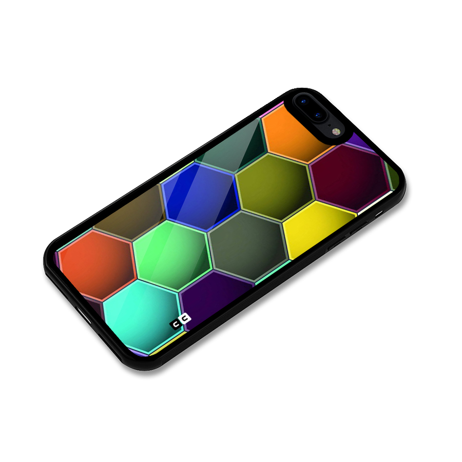 Hexagonal Palette Glass Back Case for iPhone 7 Plus
