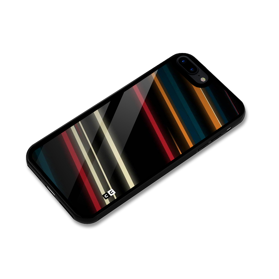 Light Diagonal Stripes Glass Back Case for iPhone 7 Plus