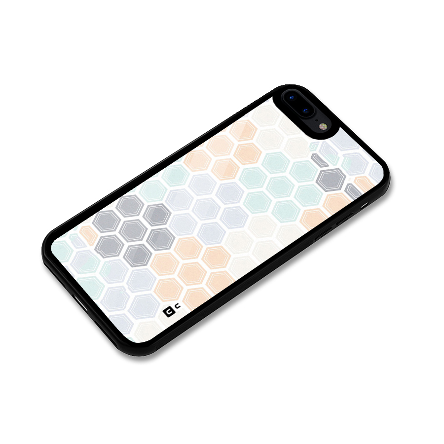 Light Hexagons Glass Back Case for iPhone 7 Plus