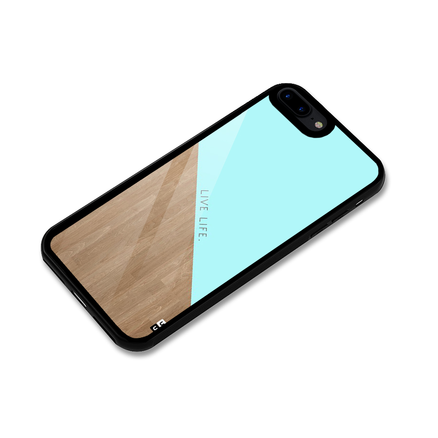 Live Life Glass Back Case for iPhone 7 Plus
