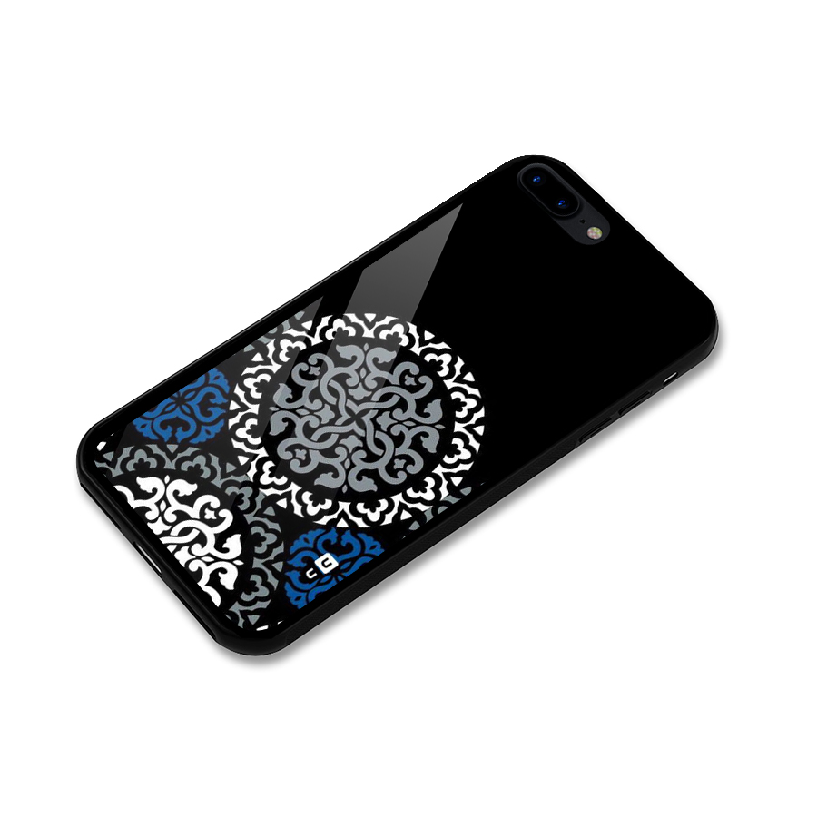 Mandala Circle Pattern Glass Back Case for iPhone 7 Plus