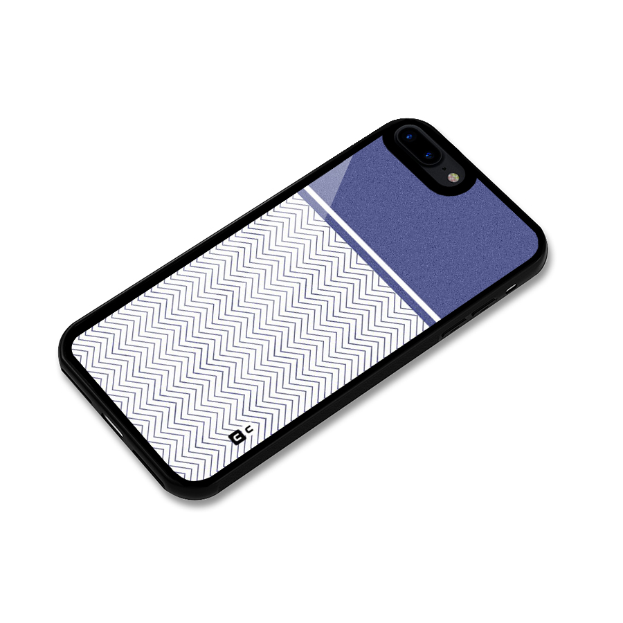 Melange Striped Pattern Glass Back Case for iPhone 7 Plus
