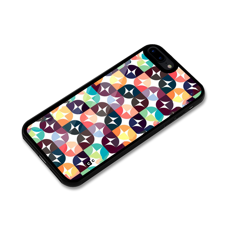 Multicolor Arc Glass Back Case for iPhone 7 Plus