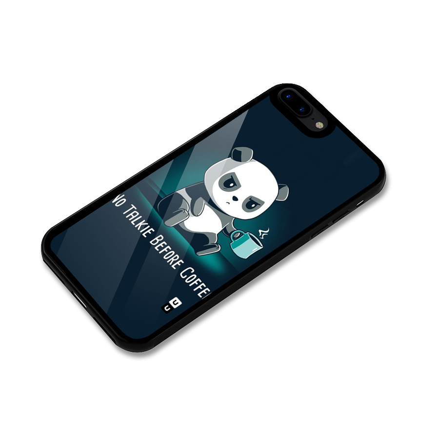 No Talkie Before Coffee Glass Back Case for iPhone 7 Plus