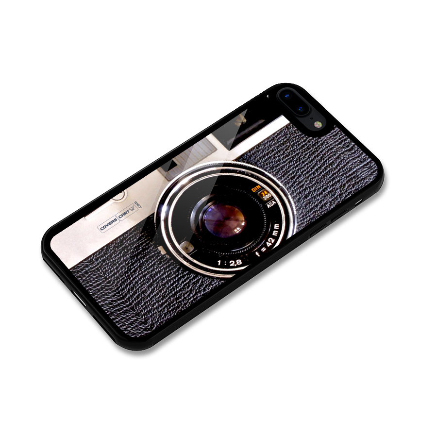 Old School Camera Glass Back Case for iPhone 7 Plus