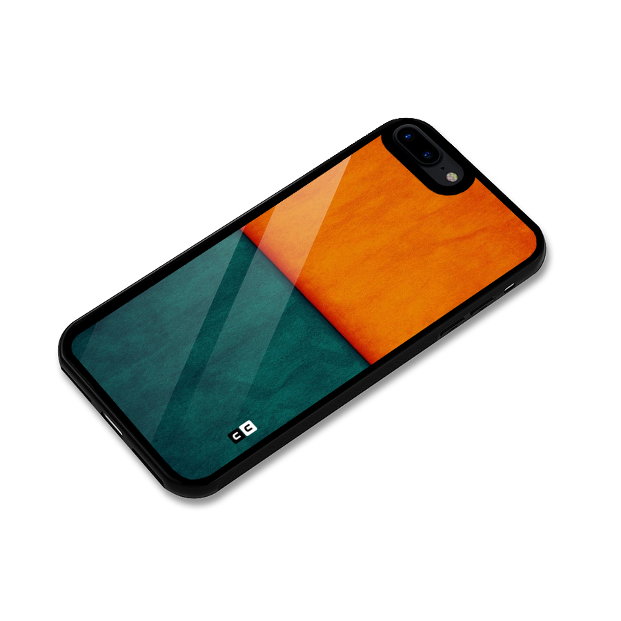 Orange Green Shade Glass Back Case for iPhone 7 Plus