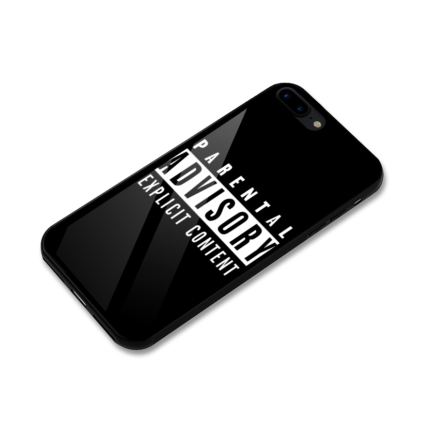 Parental Advisory Label Glass Back Case for iPhone 7 Plus