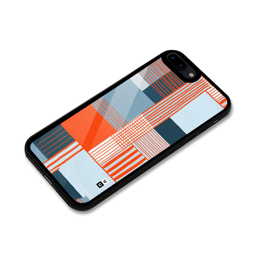 Pattern In Lines Glass Back Case for iPhone 7 Plus