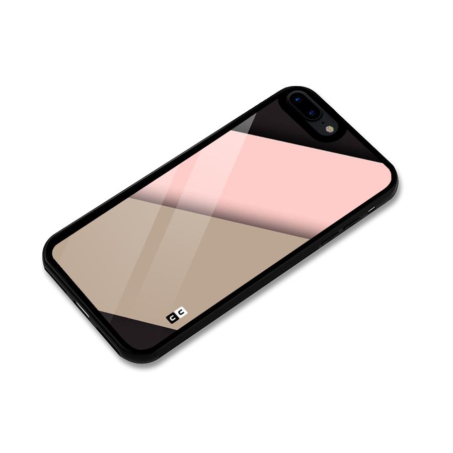 Pink Diagonal Glass Back Case for iPhone 7 Plus