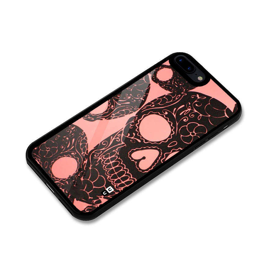 Pink Head Glass Back Case for iPhone 7 Plus