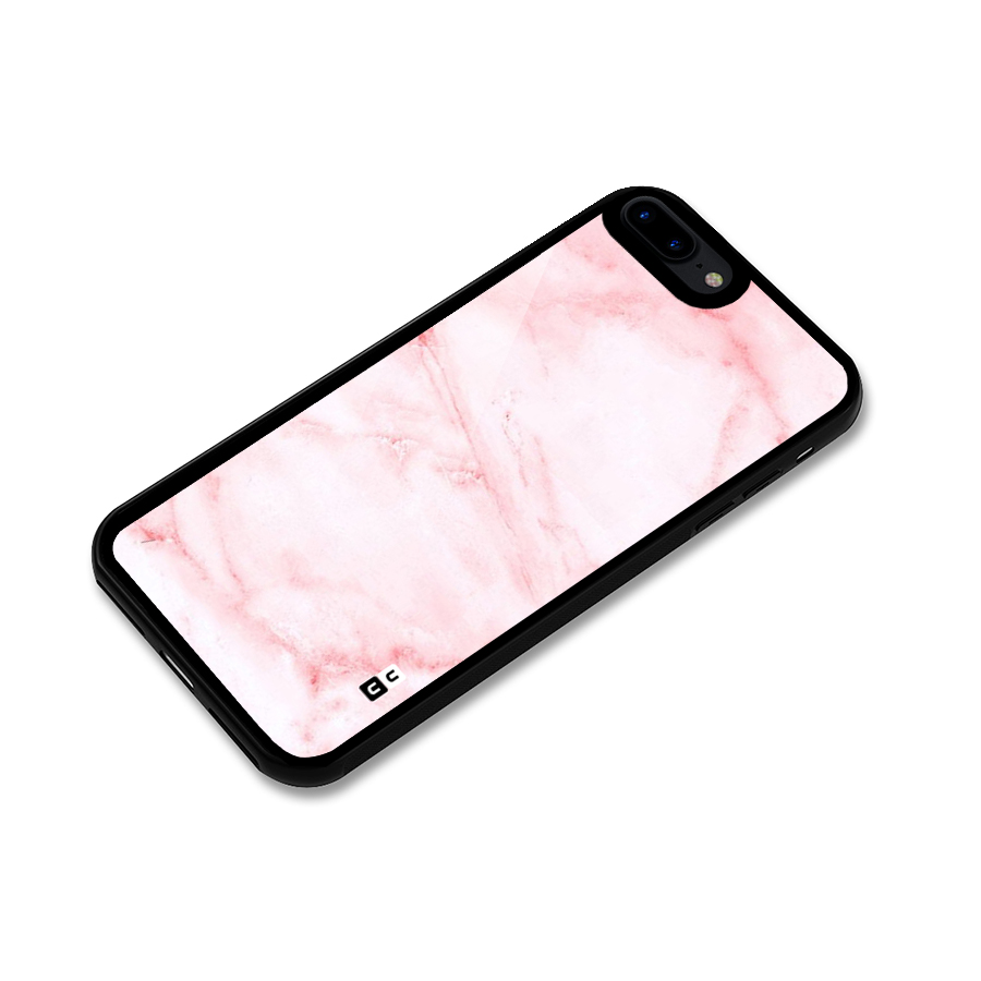 Pink Marble Print Glass Back Case for iPhone 7 Plus