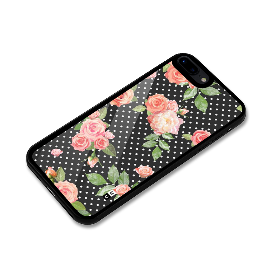 Polka Peach Glass Back Case for iPhone 7 Plus