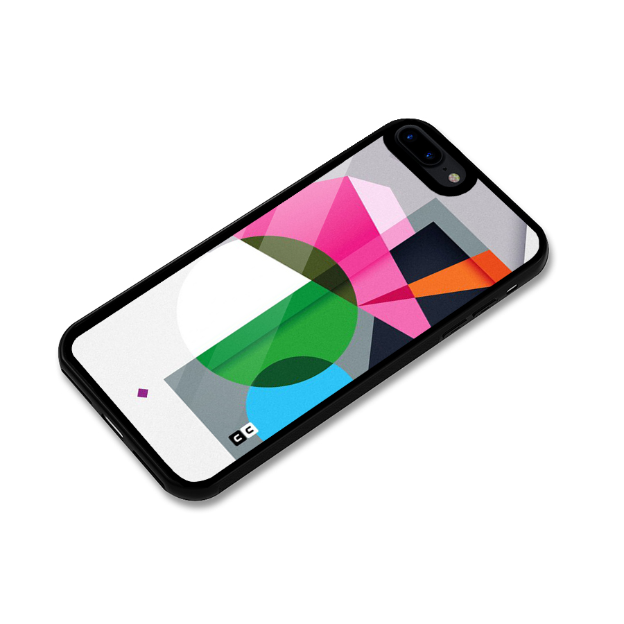 Polygons Cute Pattern Glass Back Case for iPhone 7 Plus