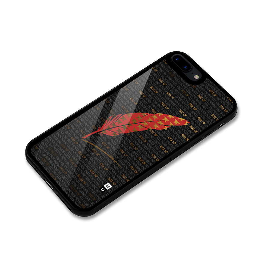 Rise Up Feather Glass Back Case for iPhone 7 Plus
