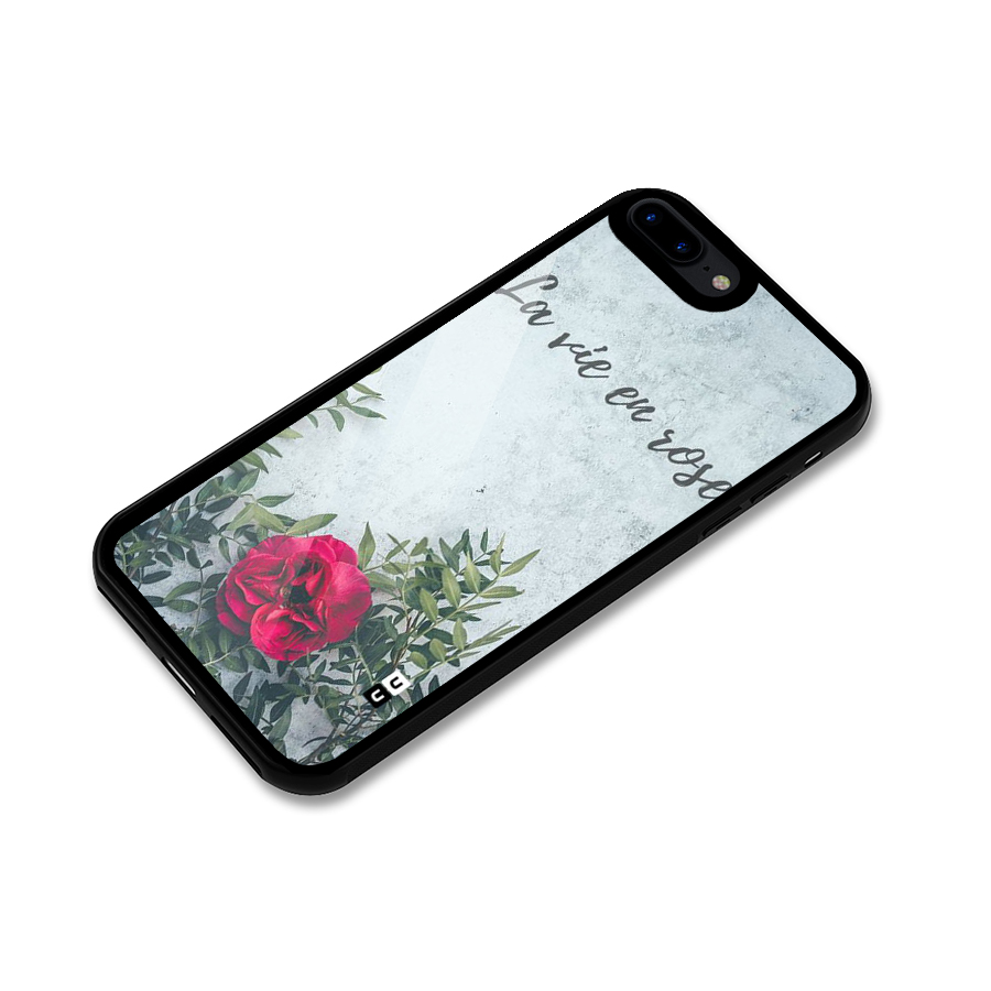 Rose Life Glass Back Case for iPhone 7 Plus