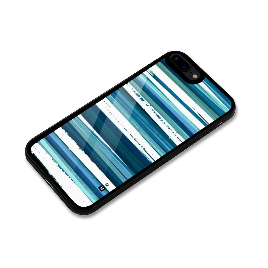 Simple Soothing Lines Glass Back Case for iPhone 7 Plus