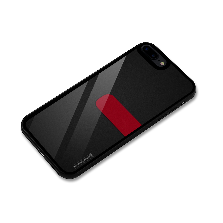Single Red Stripe Glass Back Case for iPhone 7 Plus